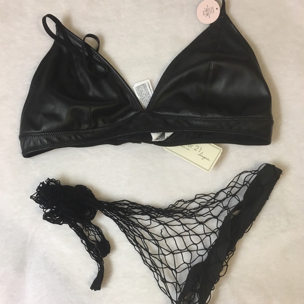 Forever 21 Bralette and Fishnet Tights